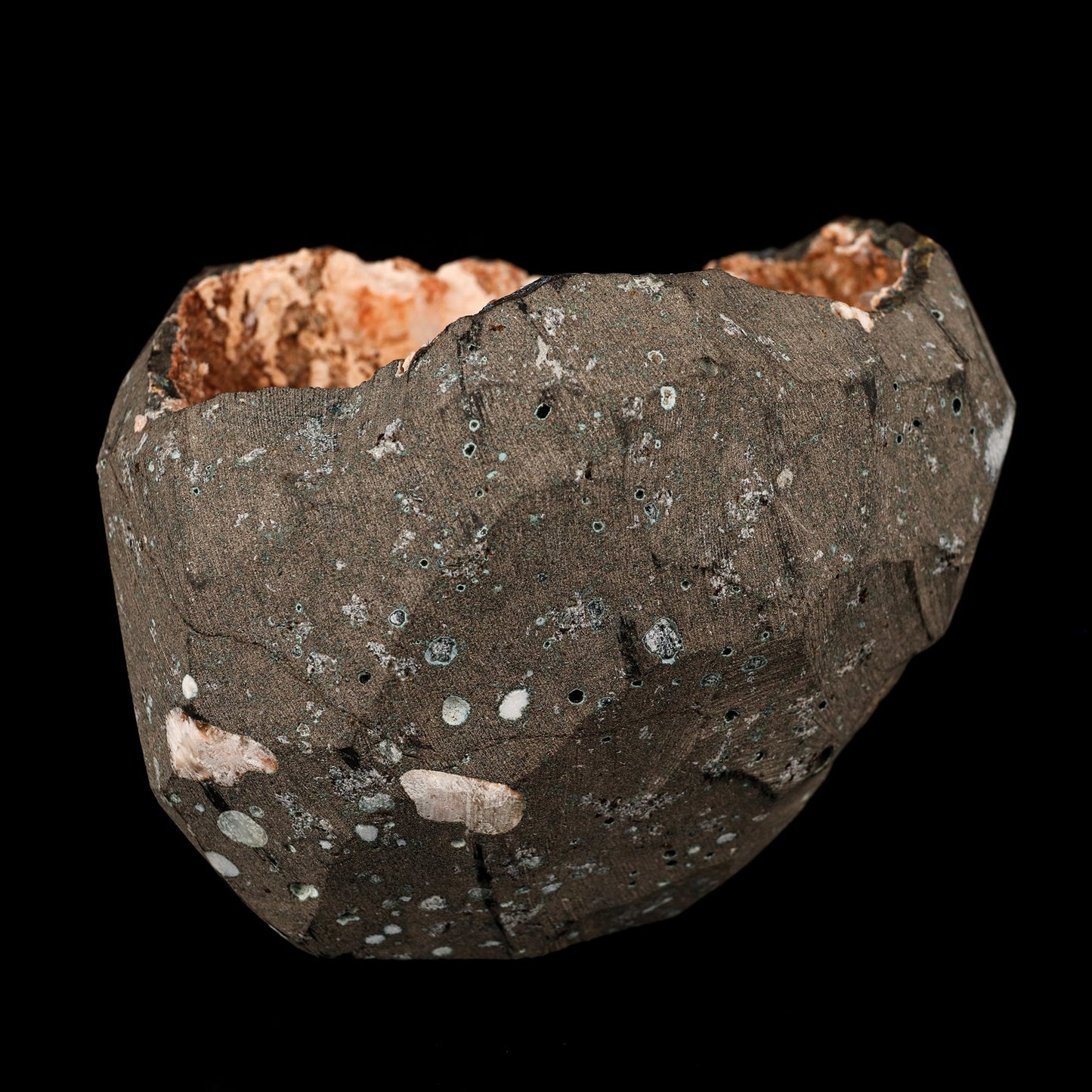 Scolecite Sprays Inside Heulandite Geode Natural Mineral Specimen # B 5823 Scolecite Superb Minerals 