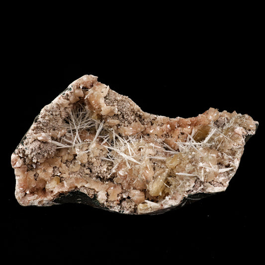 Scolecite Sprays Inside Heulandite Geode Natural Mineral Specimen # B 5860 Scolecite Superb Minerals 