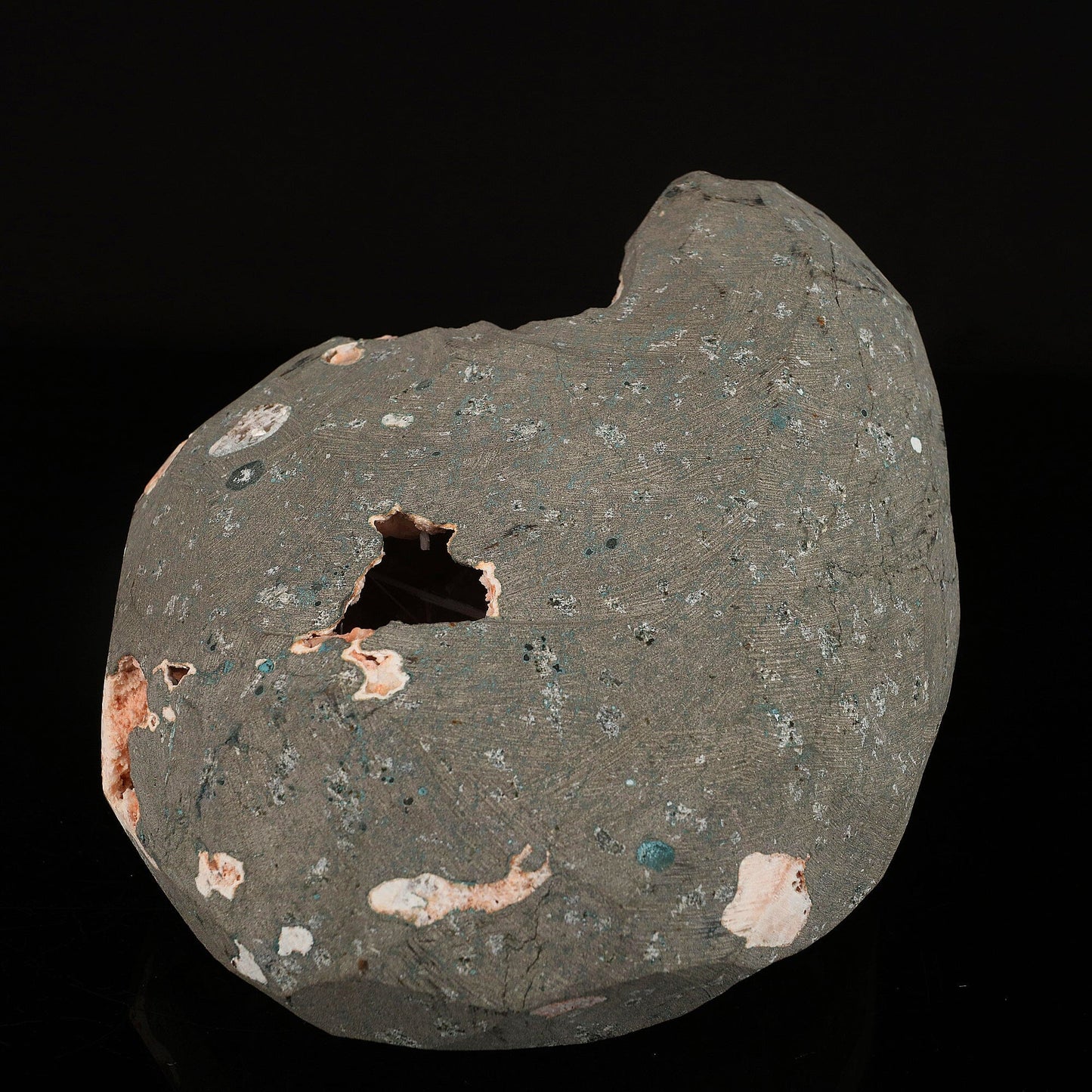 Scolecite Sprays Inside Heulandite Geode Natural Mineral Specimen # B 6603 Scolecite Superb Minerals 