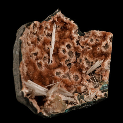Scolecite Sprays Inside Heulandite Geode Natural Mineral Specimen Scolecite Superb Minerals 