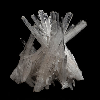 Scolecite Sprays Intergrown Natural Mineral Specimen # B 5104  https://www.superbminerals.us/products/scolecite-sprays-intergrown-natural-mineral-specimen-b-5104  Features: Recent discoveries in Nashik have yielded some spectacular intergrown jackstraw sprays of glassy, iridescent, clear to translucent scolecite prism. STUNNING. The stunning crystals extend in every direction. Primary Mineral(s): Scolecite Secondary Mineral(s): N/AMatrix: N/A 4.5 Inch x 4 InchWeight : 319