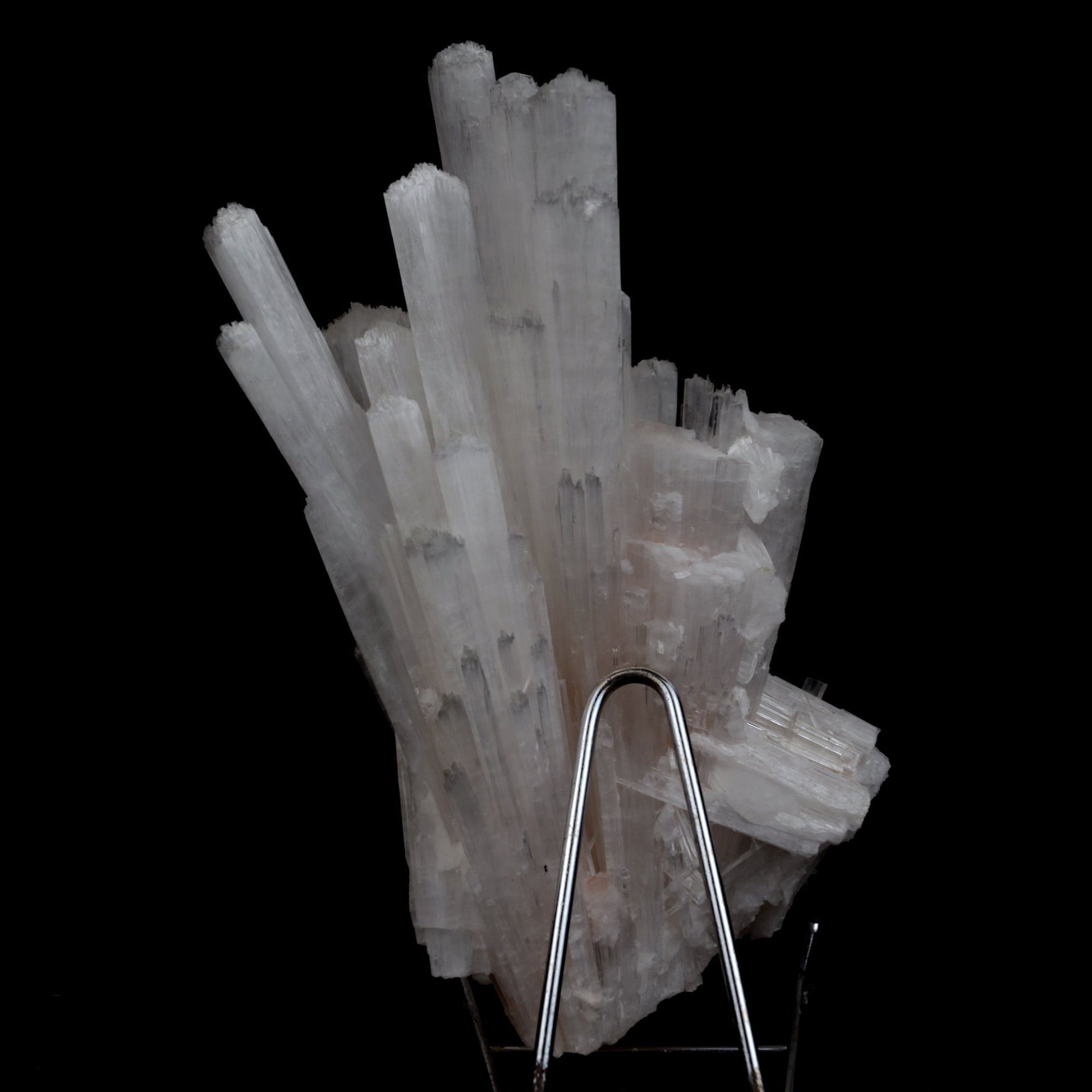 Scolecite Sprays Natural Mineral Specimen # B 4765  https://www.superbminerals.us/products/scolecite-sprays-natural-mineral-specimen-b-4765  Features: Recent discoveries in Nashik have yielded some spectacular intergrown jackstraw sprays of glassy, iridescent, clear to translucent scolecite prism. STUNNING. The stunning crystals extend in every direction. 