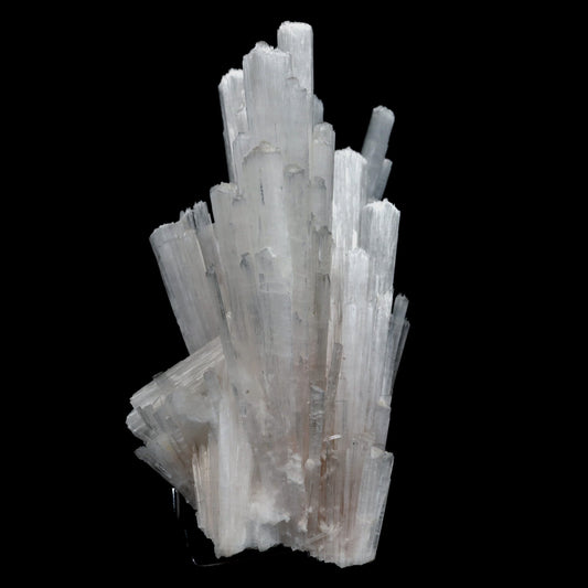 Scolecite Sprays Natural Mineral Specimen # B 4765  https://www.superbminerals.us/products/scolecite-sprays-natural-mineral-specimen-b-4765  Features: Recent discoveries in Nashik have yielded some spectacular intergrown jackstraw sprays of glassy, iridescent, clear to translucent scolecite prism. STUNNING. The stunning crystals extend in every direction. 