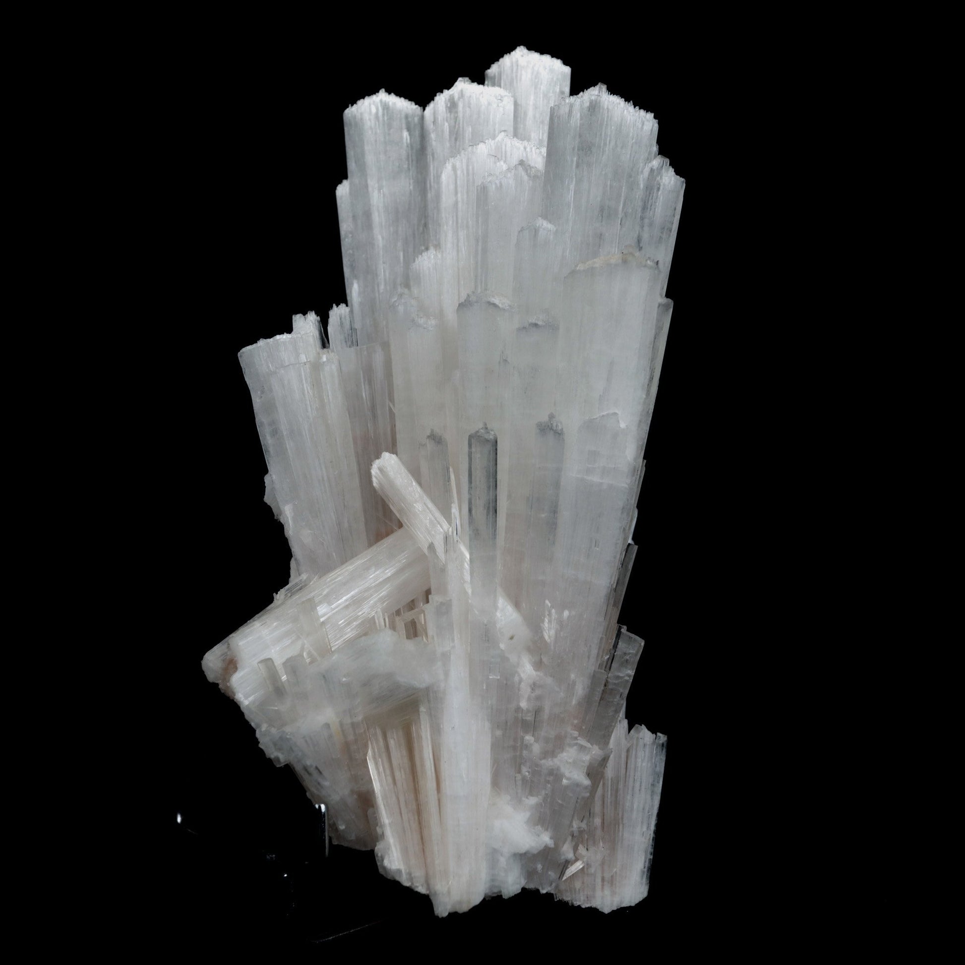 Scolecite Sprays Natural Mineral Specimen # B 4765  https://www.superbminerals.us/products/scolecite-sprays-natural-mineral-specimen-b-4765  Features: Recent discoveries in Nashik have yielded some spectacular intergrown jackstraw sprays of glassy, iridescent, clear to translucent scolecite prism. STUNNING. The stunning crystals extend in every direction. 