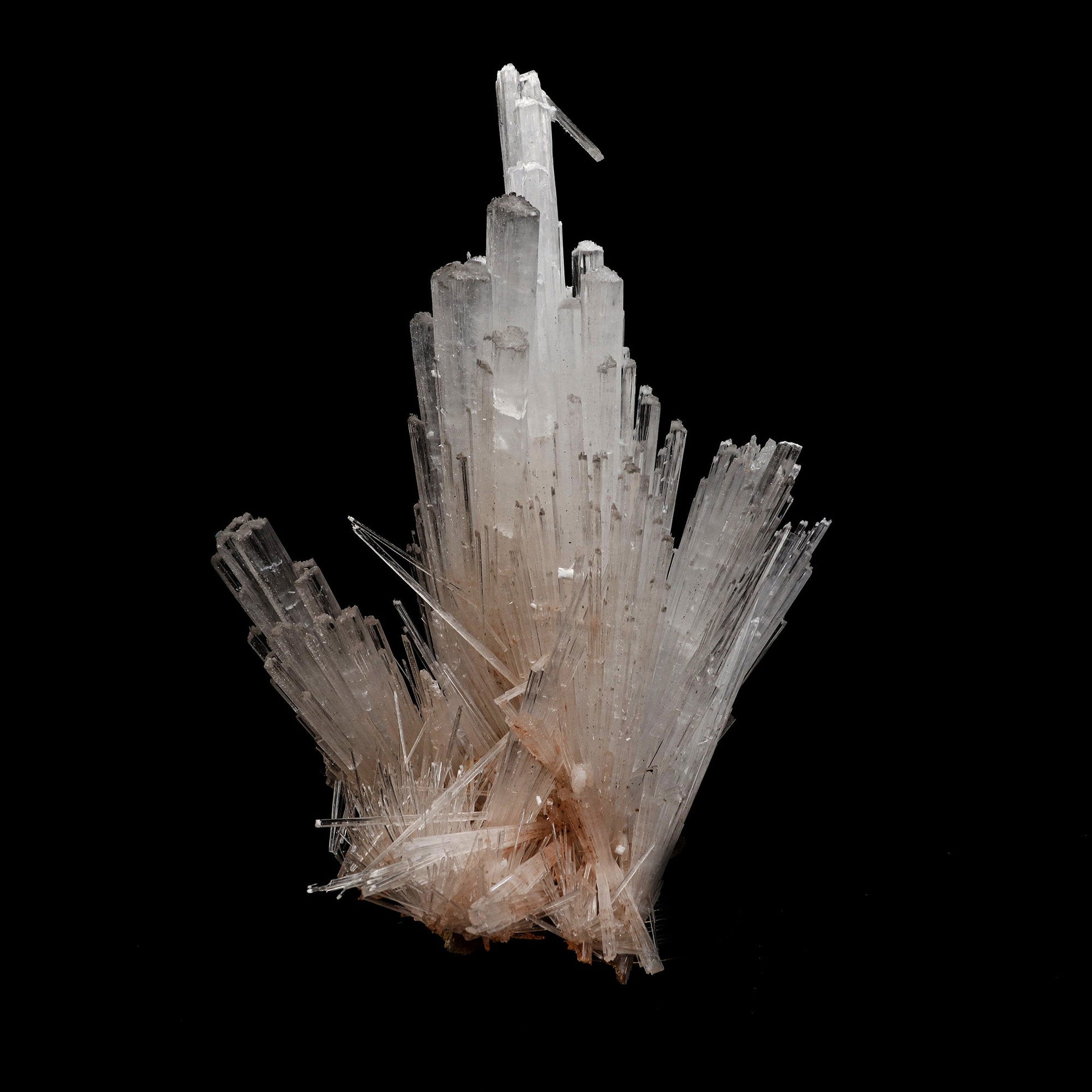 Scolecite Sprays Natural Mineral Specimen # B 5215  https://www.superbminerals.us/products/scolecite-sprays-natural-mineral-specimen-b-5215  Features: Recent discoveries in Nashik have yielded some spectacular intergrown jackstraw sprays of glassy, iridescent, clear to translucent scolecite prism. STUNNING. The stunning crystals extend in every direction. Primary Mineral(s): ScoleciteSecondary Mineral(s): N/AMatrix: N/A 8 Inch x 6 InchWeight : 630 