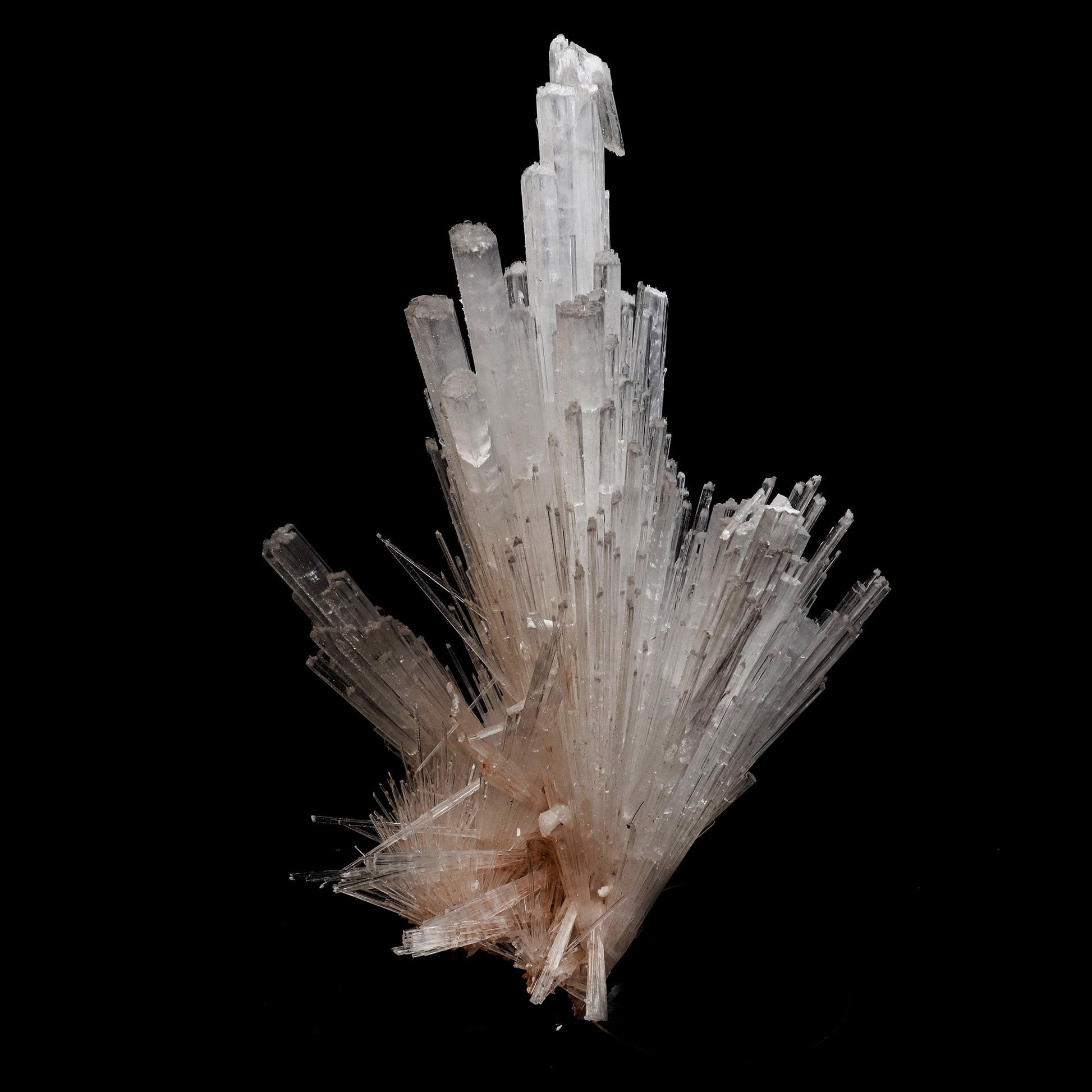 Scolecite Sprays Natural Mineral Specimen # B 5215  https://www.superbminerals.us/products/scolecite-sprays-natural-mineral-specimen-b-5215  Features: Recent discoveries in Nashik have yielded some spectacular intergrown jackstraw sprays of glassy, iridescent, clear to translucent scolecite prism. STUNNING. The stunning crystals extend in every direction. Primary Mineral(s): ScoleciteSecondary Mineral(s): N/AMatrix: N/A 8 Inch x 6 InchWeight : 630 