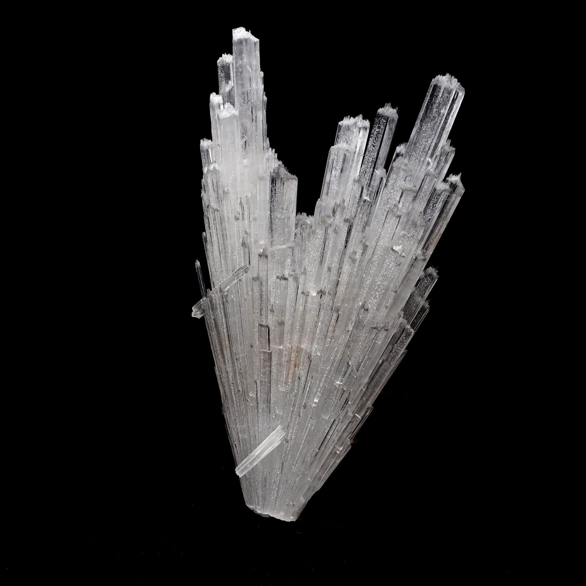 Scolecite Sprays Natural Mineral Specimen # B 5283  https://www.superbminerals.us/products/scolecite-sprays-natural-mineral-specimen-b-5283  Features: Scolecite forms in clusters of sharp, prismatic, “needle-like” points, which often radiate outward from a source, or, alternatively, criss-cross with each other to form sculptures that are truly a natural art form. Scolecite is mainly found in India, although there are also deposits of white scolecite