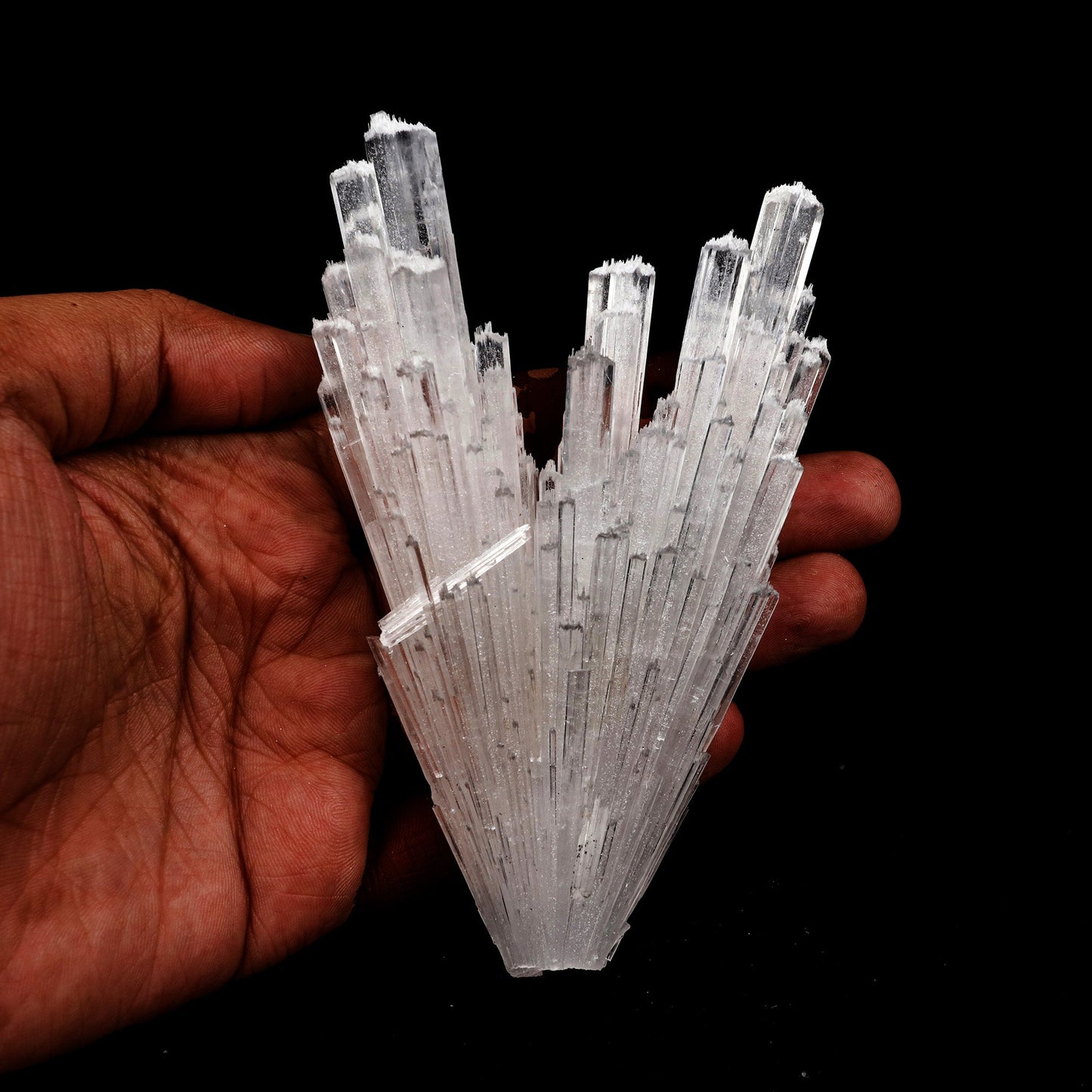 Scolecite Sprays Natural Mineral Specimen # B 5283  https://www.superbminerals.us/products/scolecite-sprays-natural-mineral-specimen-b-5283  Features: Scolecite forms in clusters of sharp, prismatic, “needle-like” points, which often radiate outward from a source, or, alternatively, criss-cross with each other to form sculptures that are truly a natural art form. Scolecite is mainly found in India, although there are also deposits of white scolecite