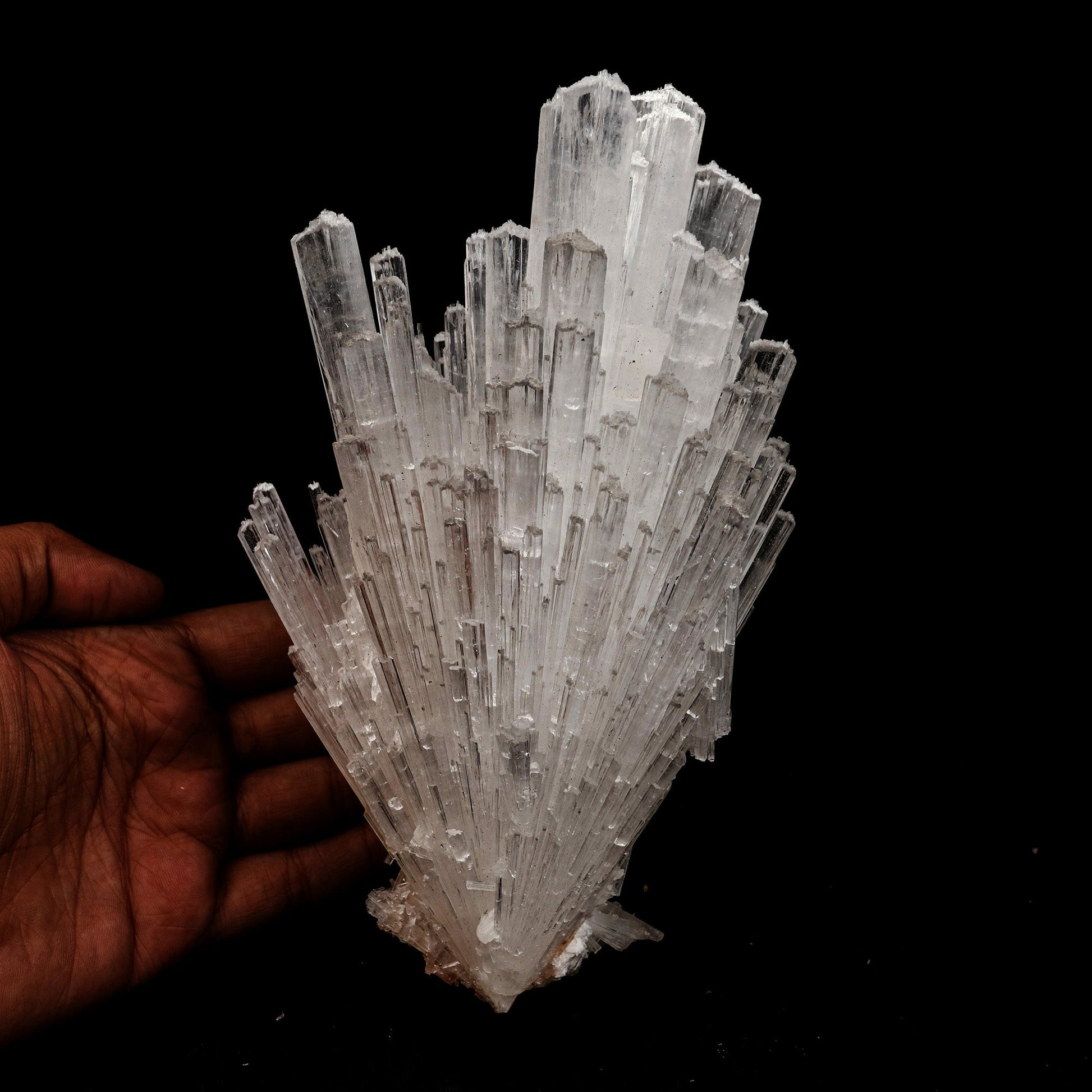 Scolecite Sprays Natural Mineral Specimen # B 5292  https://www.superbminerals.us/products/scolecite-sprays-natural-mineral-specimen-b-5292  Features: Scolecite forms in clusters of sharp, prismatic, “needle-like” points, which often radiate outward from a source, or, alternatively, criss-cross with each other to form sculptures that are truly a natural art form. Scolecite is mainly found in India, although there are also deposits of white scolecite 