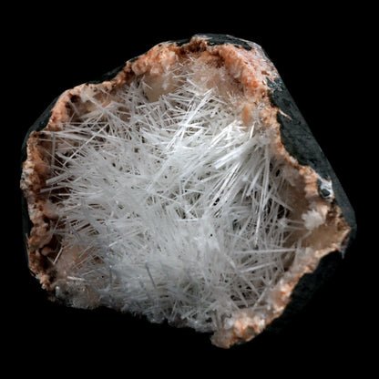 Scolecite Sprays On Heulandite With Stilbite Geode Natural Mineral Spe… https://www.superbminerals.us/products/scolecite-sprays-on-heulandite-with-stilbite-geode-natural-mineral-specimen-b-4904 Features: Scolecite crystals are interspersed throughout a very large Geode that is lined with beige Heulandite crystals. The sprays of Scolecite crystals are glossy, colourless, highly translucent, acicular (needle-like) in shape. The crystal creation is a work of art in and of itself.