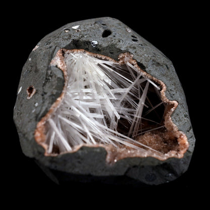 Scolecite Sprays On Heulandite With Stilbite Geode Natural Mineral Spe…  https://www.superbminerals.us/products/scolecite-sprays-on-heulandite-with-stilbite-geode-natural-mineral-specimen-b-4905  Features: A huge Geode with beige Heulandite crystals and a conspicuous radial spray of glossy, colourless, extremely transparent, acicular (needle-like) Scolecite crystals throughout, as well as numerous solitary Scolecite crystals. Simply breathtaking - the crystal structure, lustre, contrast, and symmetry 