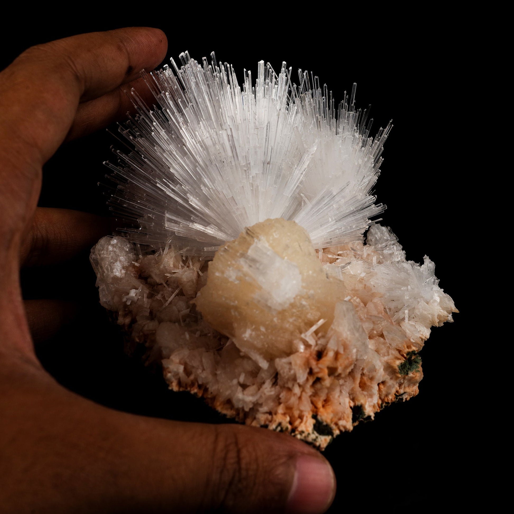 Scolecite Sprays with Stilbite Natural Mineral Specimen # B 6052 Scolecite Superb Minerals 