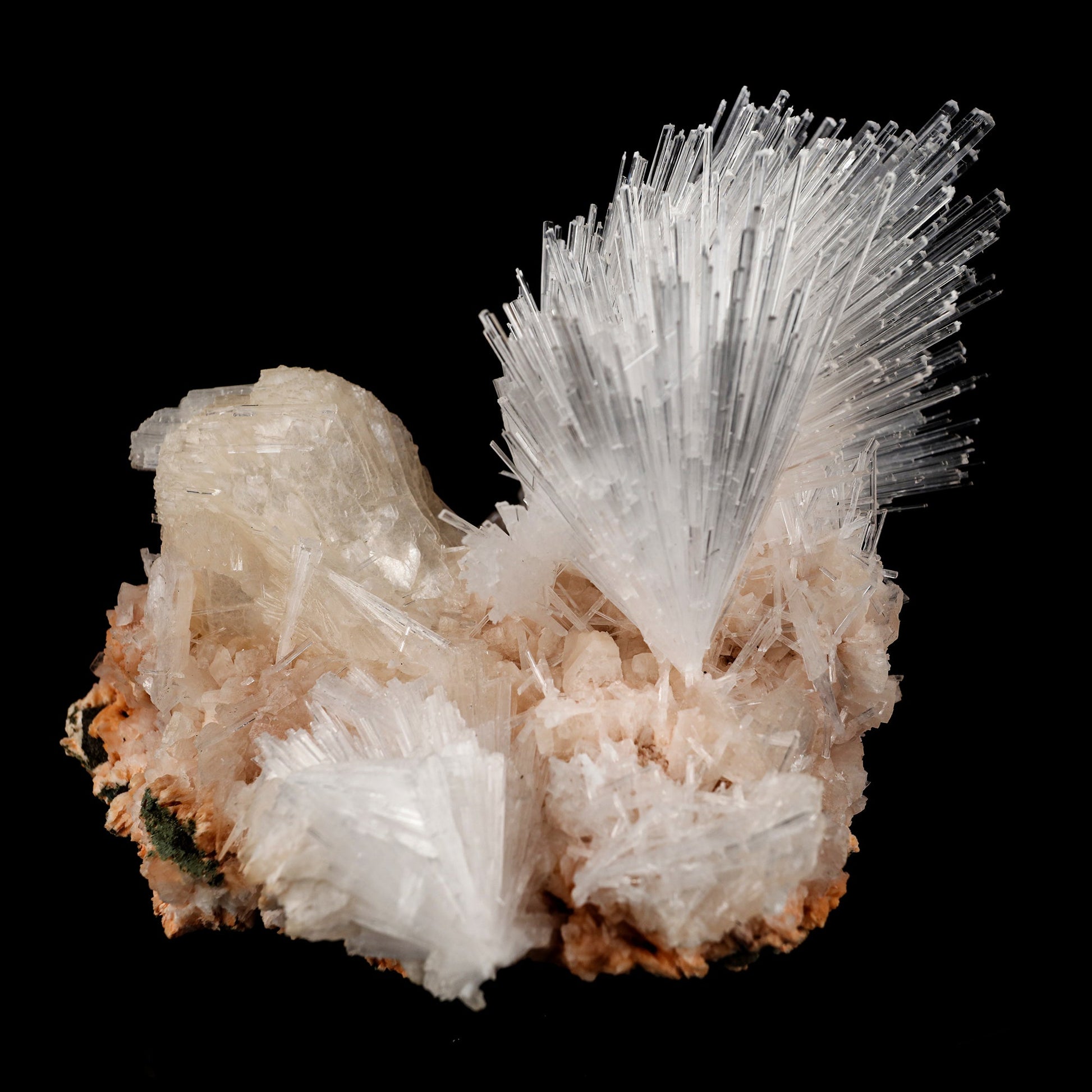 Scolecite Sprays with Stilbite Natural Mineral Specimen # B 6052 Scolecite Superb Minerals 