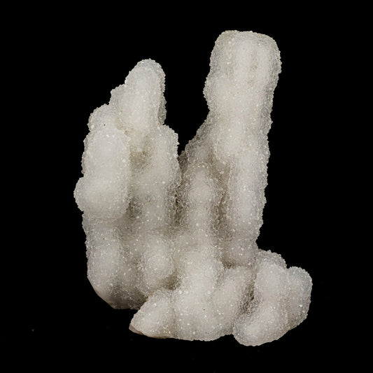 Sparkling MM Quartz Stalactites Natural Mineral Specimen # B 5219  https://www.superbminerals.us/products/sparkling-mm-quartz-stalactites-natural-mineral-specimen-b-5219  Features: A light-green, glossy covering of Apophyllite crystals is partially encrusted on a bright white, microcrystalline Quartz stalactite. The lustre, colour, and crystal formation, as well as the combination and contrast, are all remarkable.In good condition, this is a remarkable and attractive piece. Primary