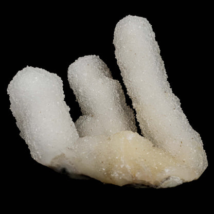 Sprakling MM Quartz Coral Formation Natural Mineral Specimen # B 4990  https://www.superbminerals.us/products/sprakling-mm-quartz-coral-formation-natural-mineral-specimen-b-4990  Features:&nbsp;The specimen is made up of drusy milky Quartz that has pseudomorphed following scalenohedral Calcite crystals.The item is crystallised nearly all the way around, with no matrix and only a few small points of attachment, and is thus on the verge of becoming a complete "floater."