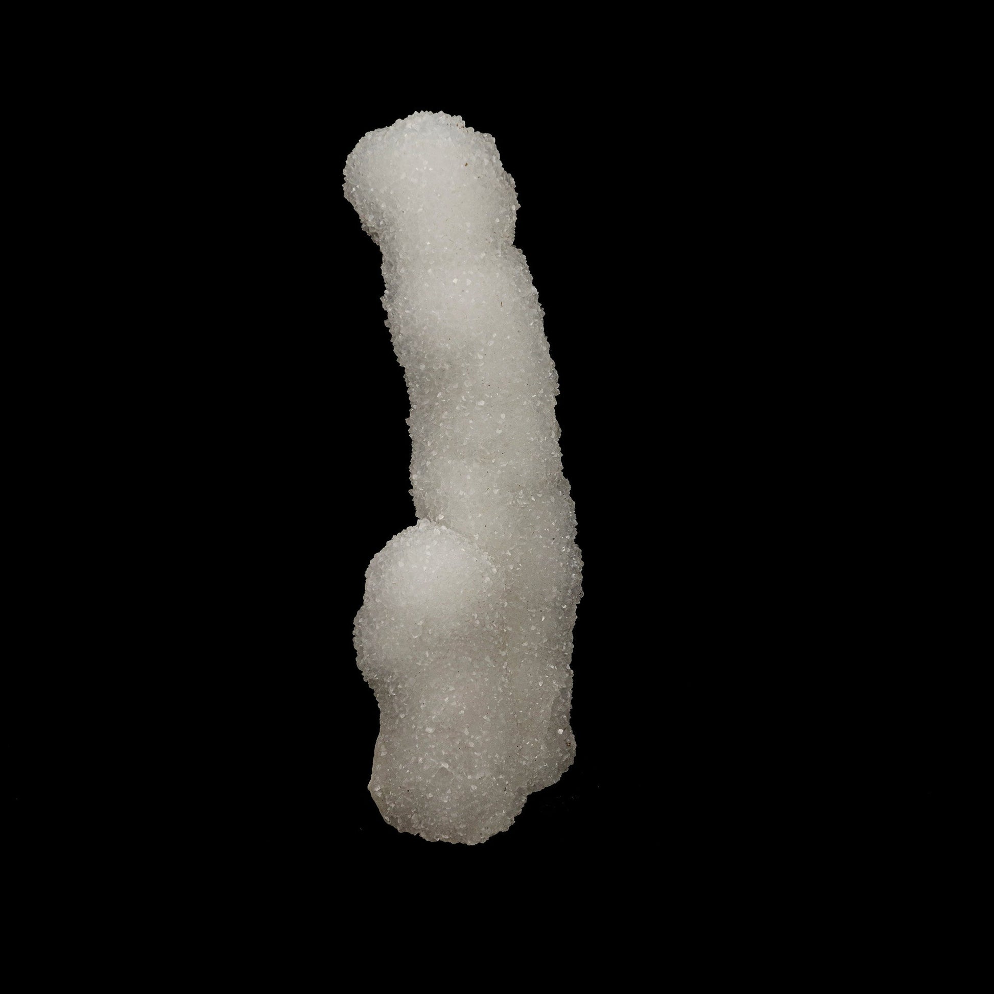 Sprakling MM Quartz Stalactite Natural Mineral Specimen # B 5236  https://www.superbminerals.us/products/sprakling-mm-quartz-stalactite-natural-mineral-specimen-b-5236  Features: It is encrusted with bright white, microcrystalline Quartz crystals inside a glossy, lustrous covering of Apophyllite crystals. The lustre, colour, and crystal formation are all impressive. In good condition, it is an impressive and attractive specimen. Primary Mineral(s): MM Quartz