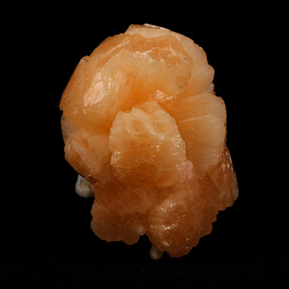 Stellerilite on Chalcedony Rare Find Natural Mineral Specimen # B 511…  https://www.superbminerals.us/products/stellerilite-on-chalcedony-rare-find-natural-mineral-specimen-b-5119  Features: A large,partial radial "ball" of soft orange colored Stellerite is composed of hundreds of thin, tightly intergrown orthorhombic blades sits beautifully on the contrasting black basalt matrix. The piece itself is in excellent condition with no major damage to be seen, only a few TINY imperfections