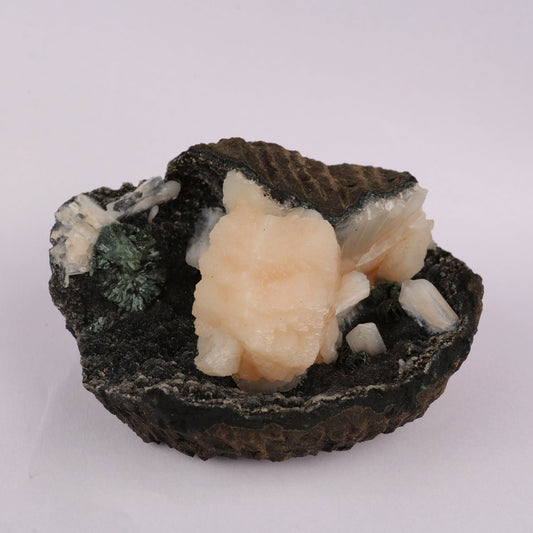 Stilbite on Chalcedony Free Standing Natural Mineral Specimen # B 5927 Stilbite Superb Minerals 