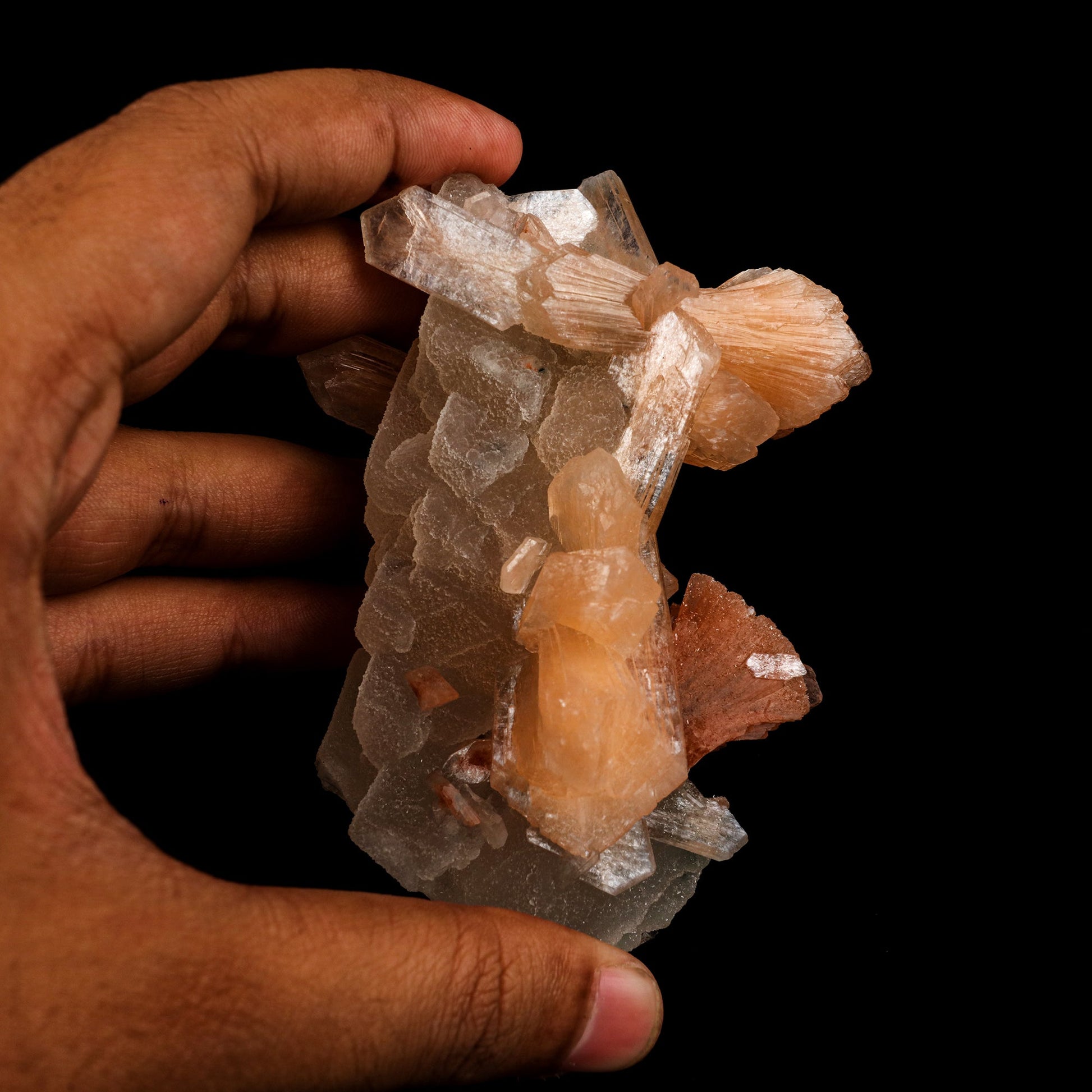 Stilbite on Chalcedony Natural Mineral Specimen # B 6230 Calcite Superb Minerals 