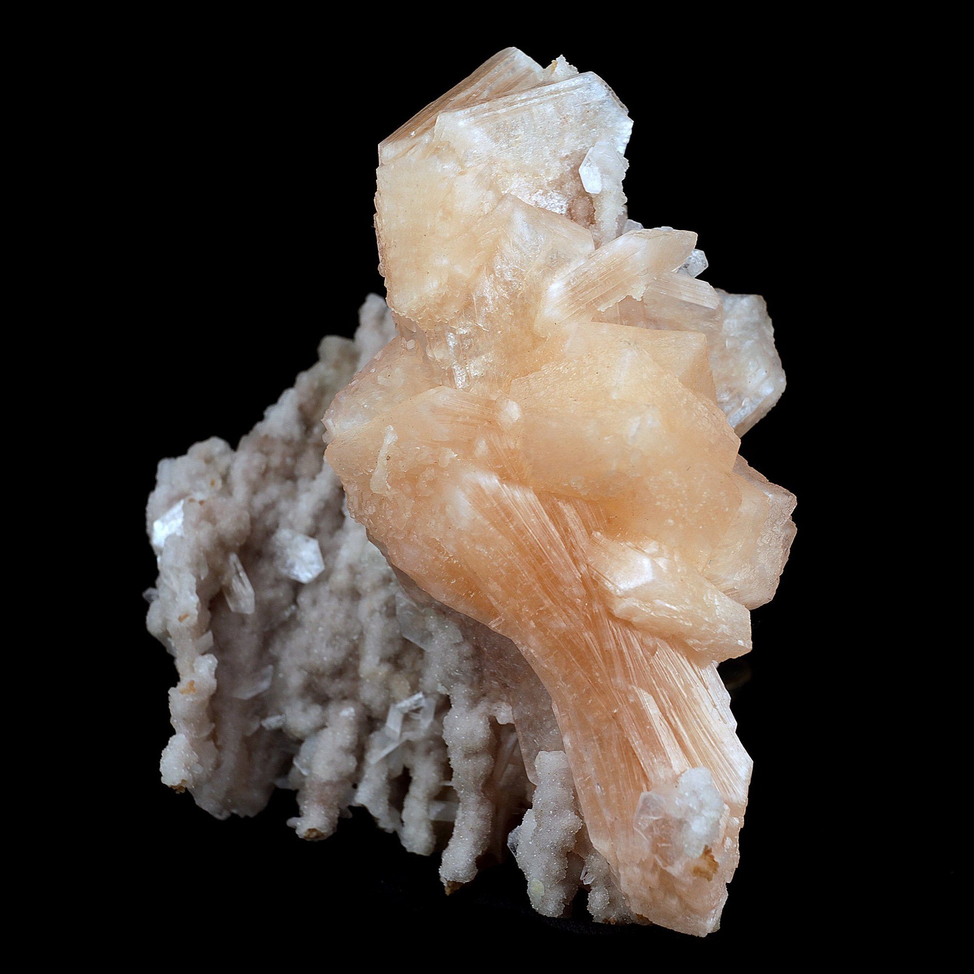 Stilbite Pink Crystal on Chalcedony Natural Mineral Specimen # B 3713 Stilbite Superb Minerals 