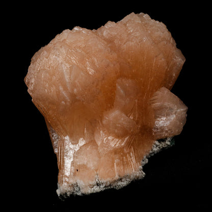 Stilbite Twin Terminated Natural Mineral Specimen # B 5153  https://www.superbminerals.us/products/stilbite-twin-terminated-natural-mineral-specimen-b-5153  Features: This stilbite "bow tie" is beautiful, glossy, translucent, salmon pink.The shape and colour are stunning! As a species, it's quite common, and in classic bowtie shape, it's quite typical; a one-of-a-kind specimen for display purposes. Primary Mineral(s): Stilbite Secondary Mineral(s): N/AMatrix: Chalcedony