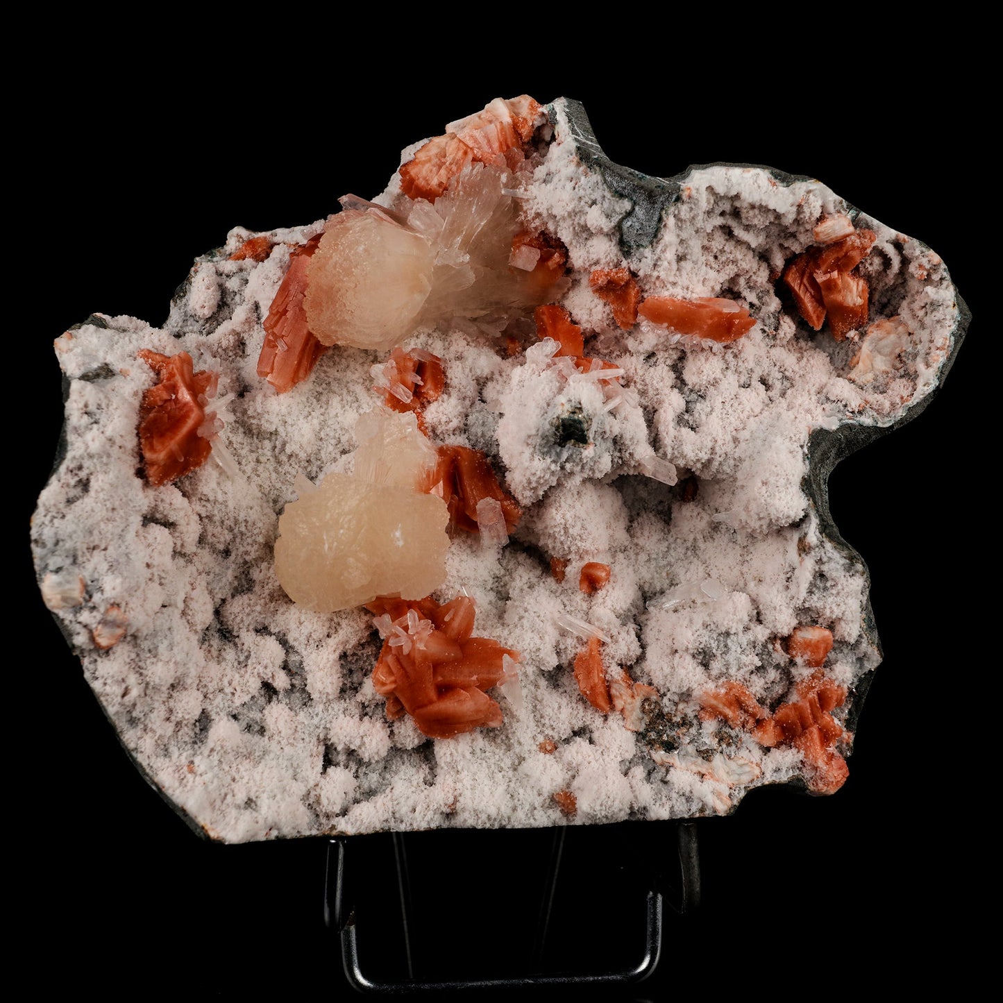 Stilbite with Heulandite on Chalcedony Natural Mineral Specimen # B 5485 Stilbite Superb Minerals 