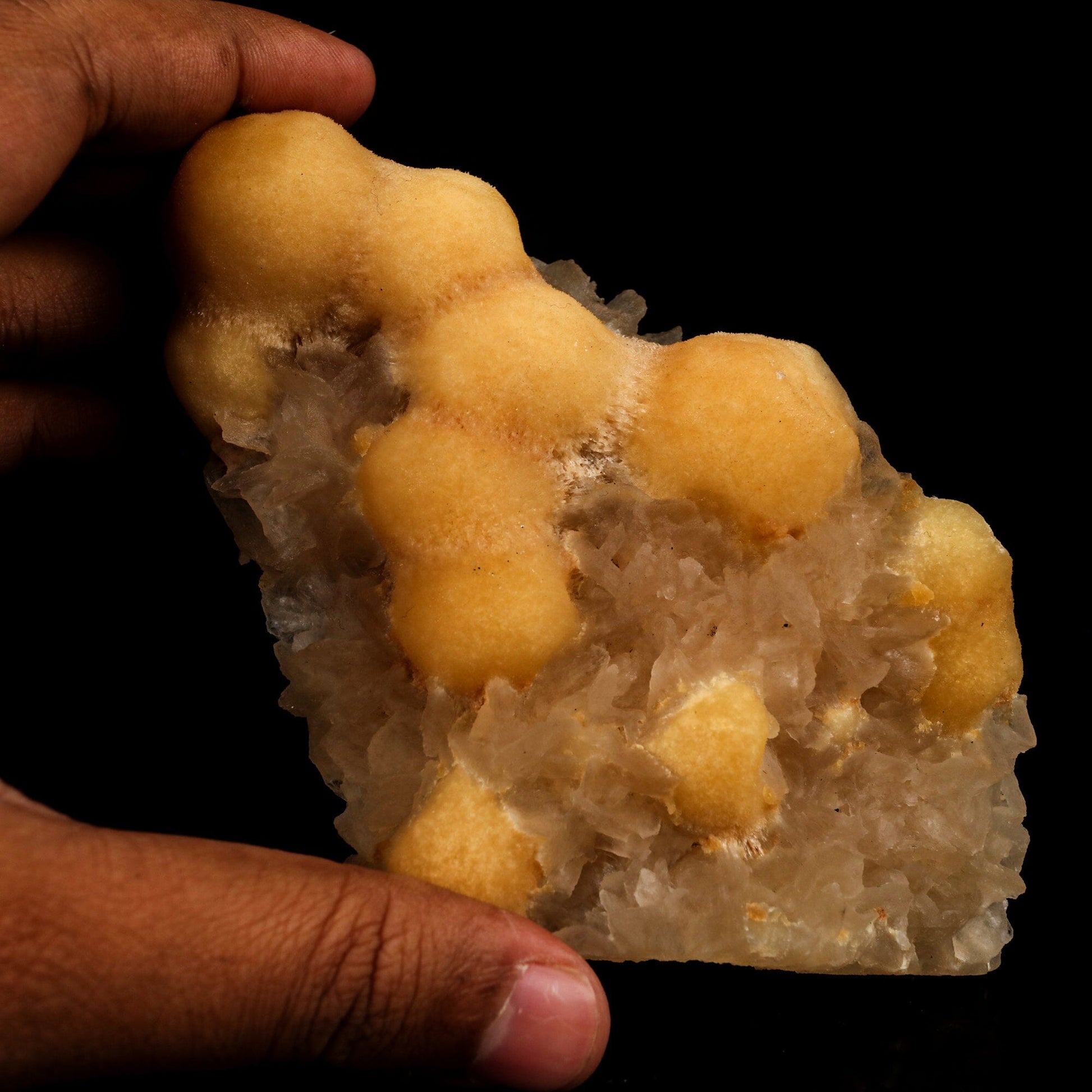 Thomsonite Yellow Color Rare with Stilbite Find Natural Mineral Specimen # B 6428 Thomsonite Superb Minerals 
